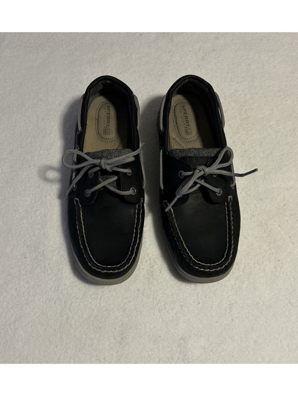 Sperry Shoes Womens Sz 7.5 Navy Blue Leather Boat Nautical Loafers